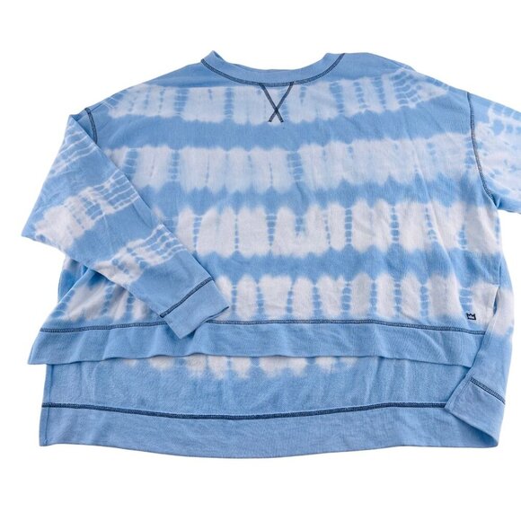 Crown & Ivy Tie-Dye Blue Crewneck Sweatshirt XXL Cotton/Polyester - Picture 1 of 5